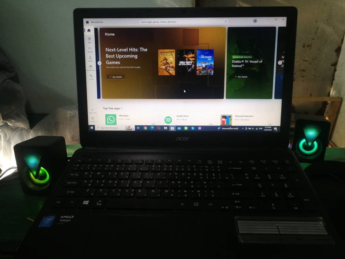 ຄອມພິວເຕີໂນ໋ດບຸກ ຍີ່ຫຍໍ້ Acer core i7 RAM 12 CPU Intel ມືສອງ KD