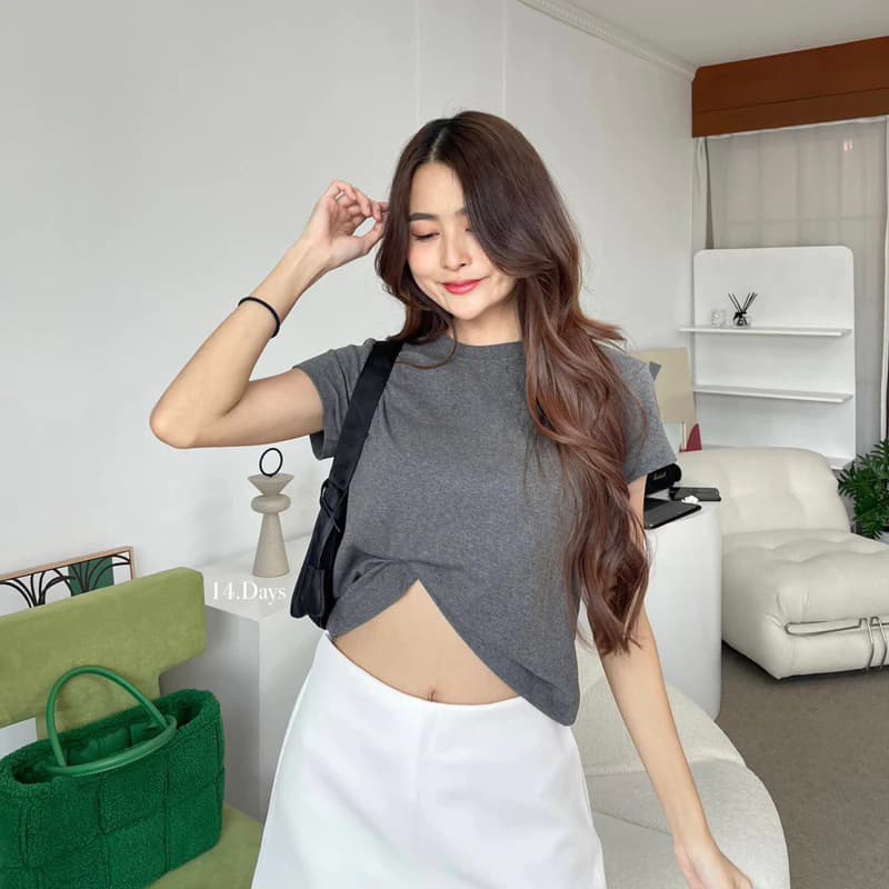 ເສື້ອຍືດ ຊົງສະລິມຟິດ ຜ້າຄອສຕອນຢູນິ SP-A003 - ภาพที่ 2