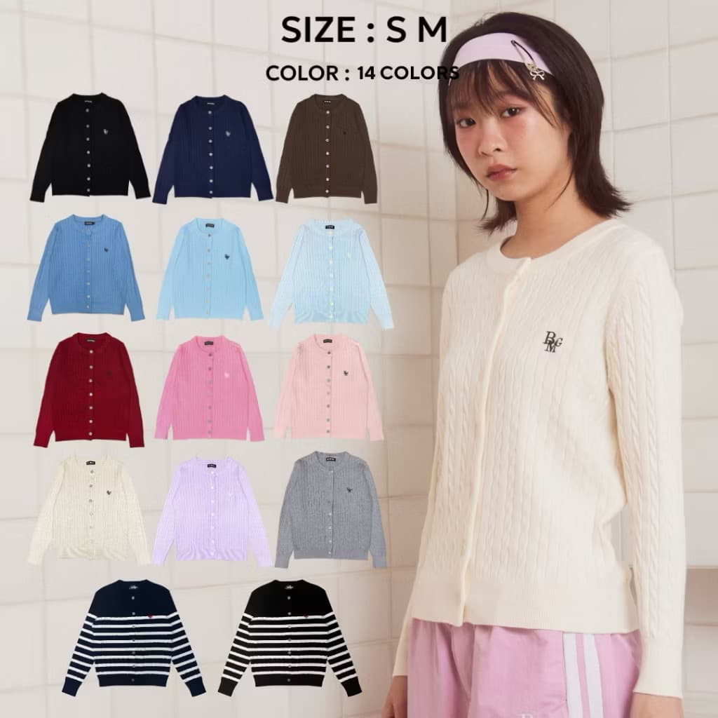 ￼(PRE 7-14 วัน)Bemingtop643(S/M) - BMG Knit Cardigan  ດີເທລງານຄ້າຍເສື້ອລູນ່າ (SP-A013)