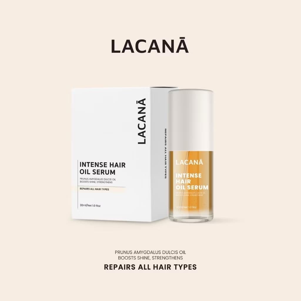 ￼LACANA ອອຍບຳລຸງຜົມ ເນື້ອບາງເບົາຜົມເງົາຂຶ້ນ 3ລະດັບ ປົກປ້ອງເສັ້ນຜົມຈາກຄວາມຮ້ອນ 30 ml. (Sp-A013)