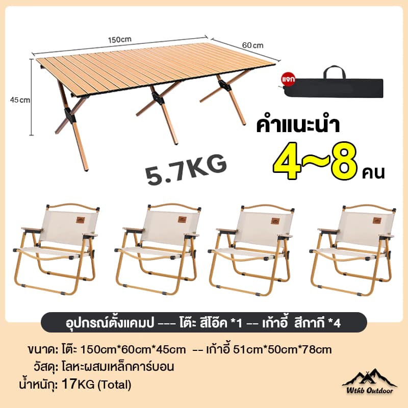 ອຸປະກອນ ໂຕະຕັ້ງແຄ້ມ, ຕັ່ງຕັ້ງແຄ້ມ, ໂຕະຕັ້ງແຄ້ມພ້ອມຕັ່ງ (Sp-A012)