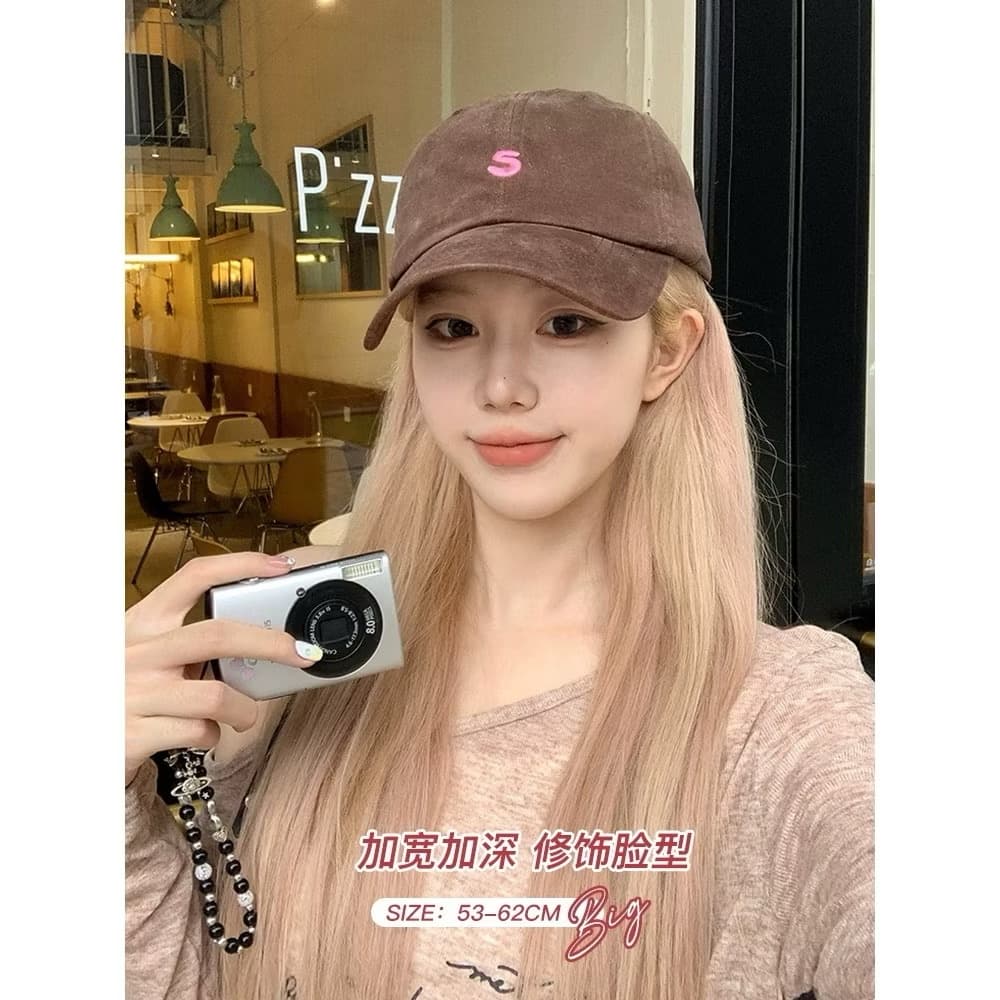 ￼(พร้อมส่ง) หมวกแก็ปปัก อักษร S มินิมอลสุดๆ ทรงสวยมาก ผ้า cotton ใส่สบาย หมวกสไตล์เกาหลี หมวกมินิมอล(sp-A013) - ภาพที่ 3