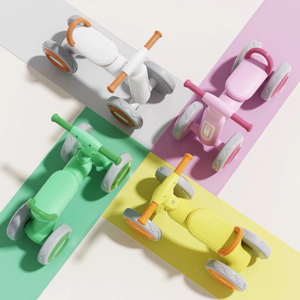 ລົດຈັກເດັກຂາອອກສີພາສະຕີ ຫຼຸດນ້ຳໜັກເບົາ ມີໄຟ ແລະສຽງເພງເດັກນ້ອຍອາຍຸ 1–3 ປີ J23 (SP-A008) - ภาพที่ 3