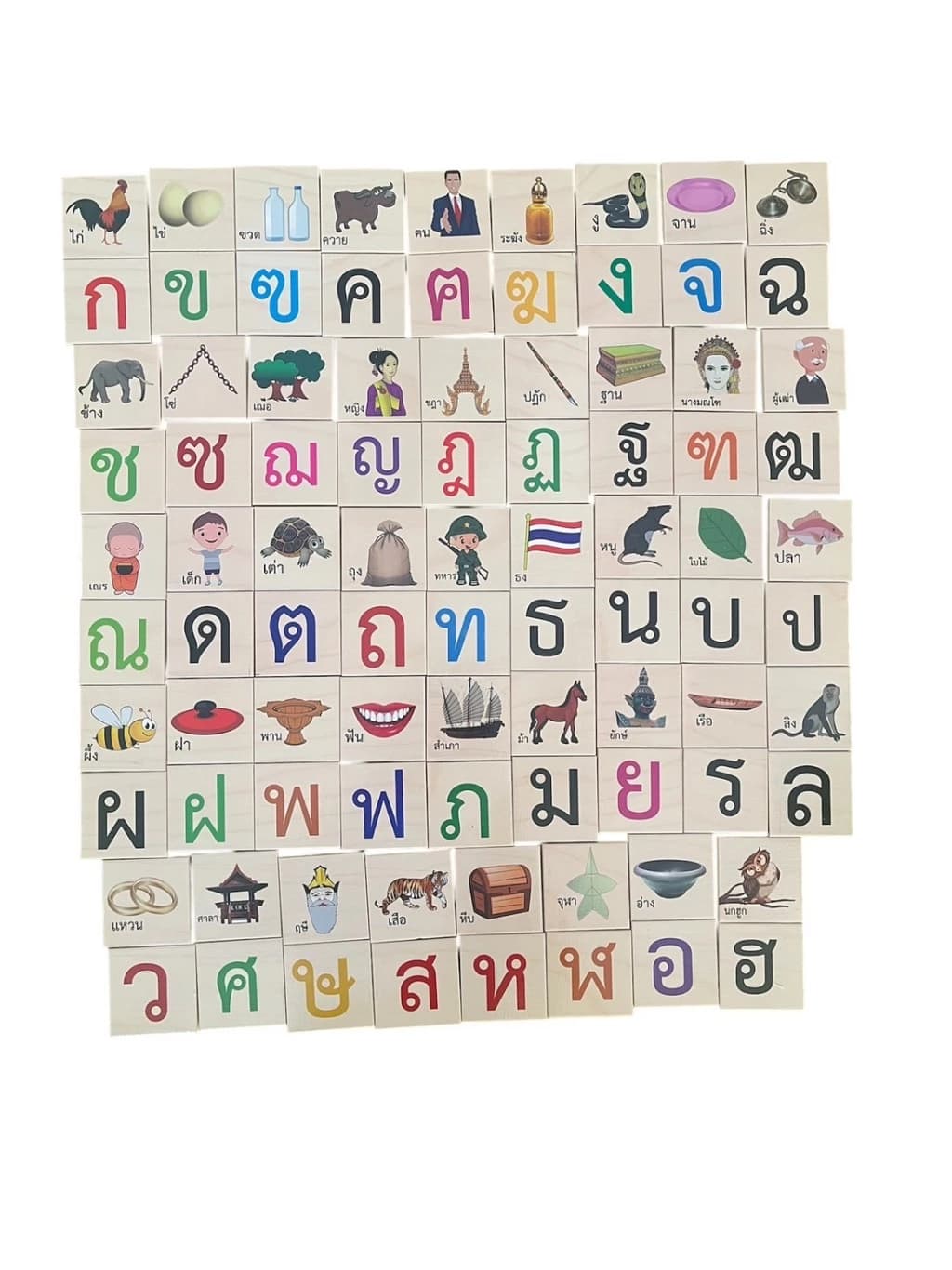 ເຄື່ອງຫຼິ້ນທີ່ເຮັດດ້ວຍໄມ້ເພື່ອການພັດທະນາ, ເກມຈັບຄູ່ພະຍັນຊະນະໄທ (Sp-A012) - ภาพที่ 3