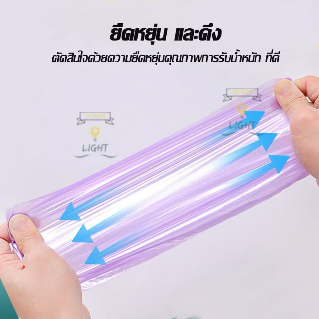 ຖົງໃສ່ຂີ້ເຫຍື້ອແບບມ້ວນພົກພາງ່າຍຂະໜາດນ້ອຍເນື້ອໜຽວ 45x50, 75ອັນ(5ມ້ວນ) [SP-A014]