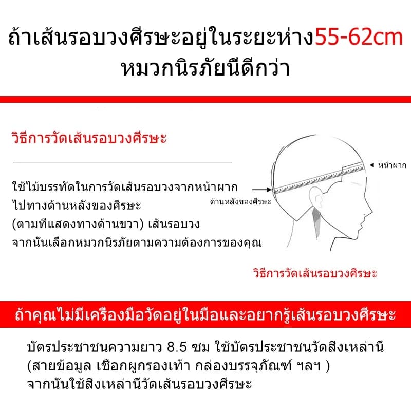 ໝວກກັນນ໋ອກ ໃຊ້ດີ ແຂງແຮງທົນທານ (SP-A007) - ภาพที่ 2