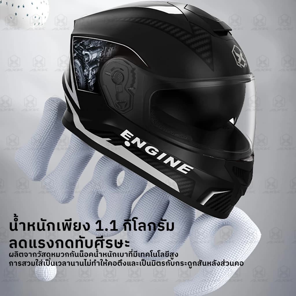 ໝວກກັນນ໋ອກ ໃຊ້ດີ ຍີ່ຫຍໍ້ AXK ຄວບທັ້ງຫົວ (SP-A007) - ภาพที่ 4
