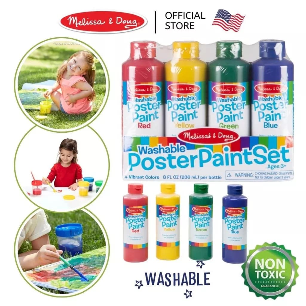 Melissa & Doug Washable Poster Paint  ສີນ້ຳ     [ SP -A004 ]