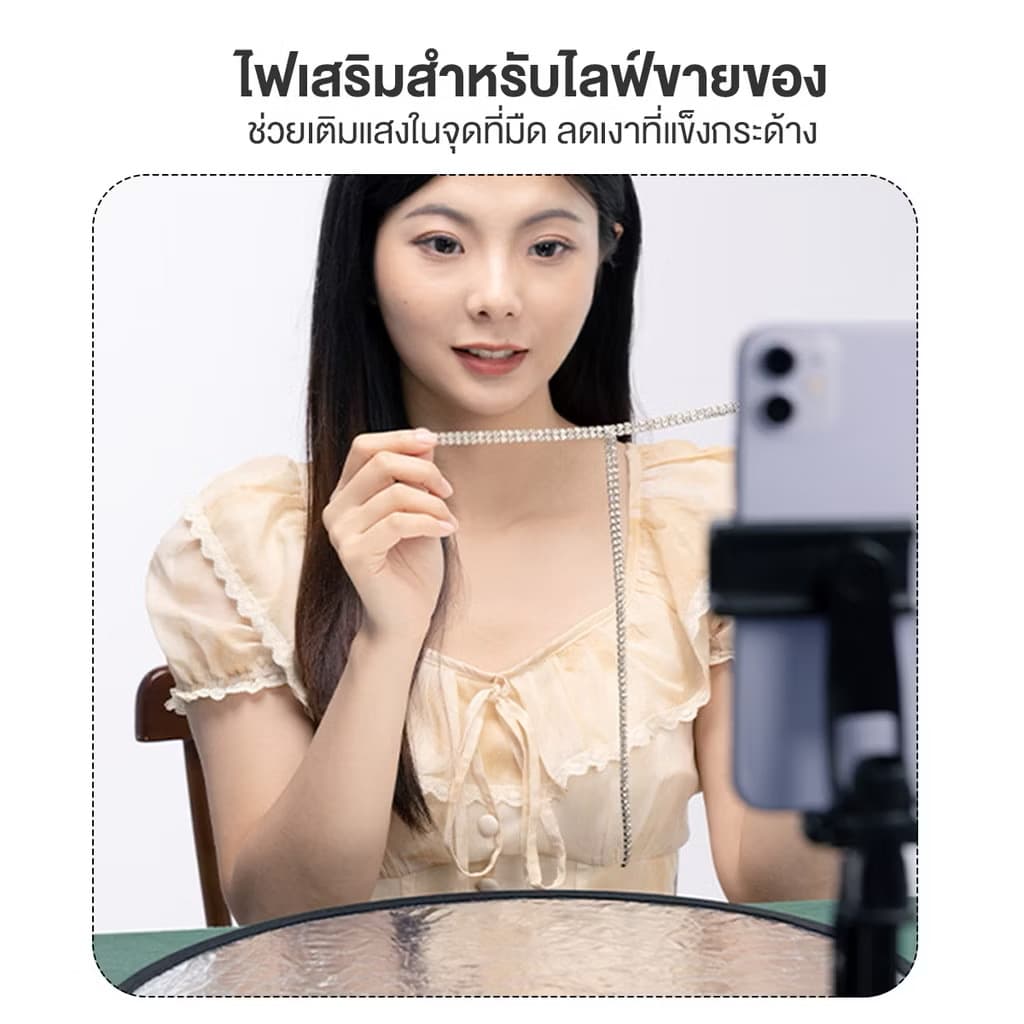 ແຜ່ນຣີແຟັກສຳຫຼັບຖ່າຍຮູບສະທ້ອນແສງແບບພົກພາສະດວກ ສ່ທອງສີເງິນ 30cm (SP-A014) - ภาพที่ 5