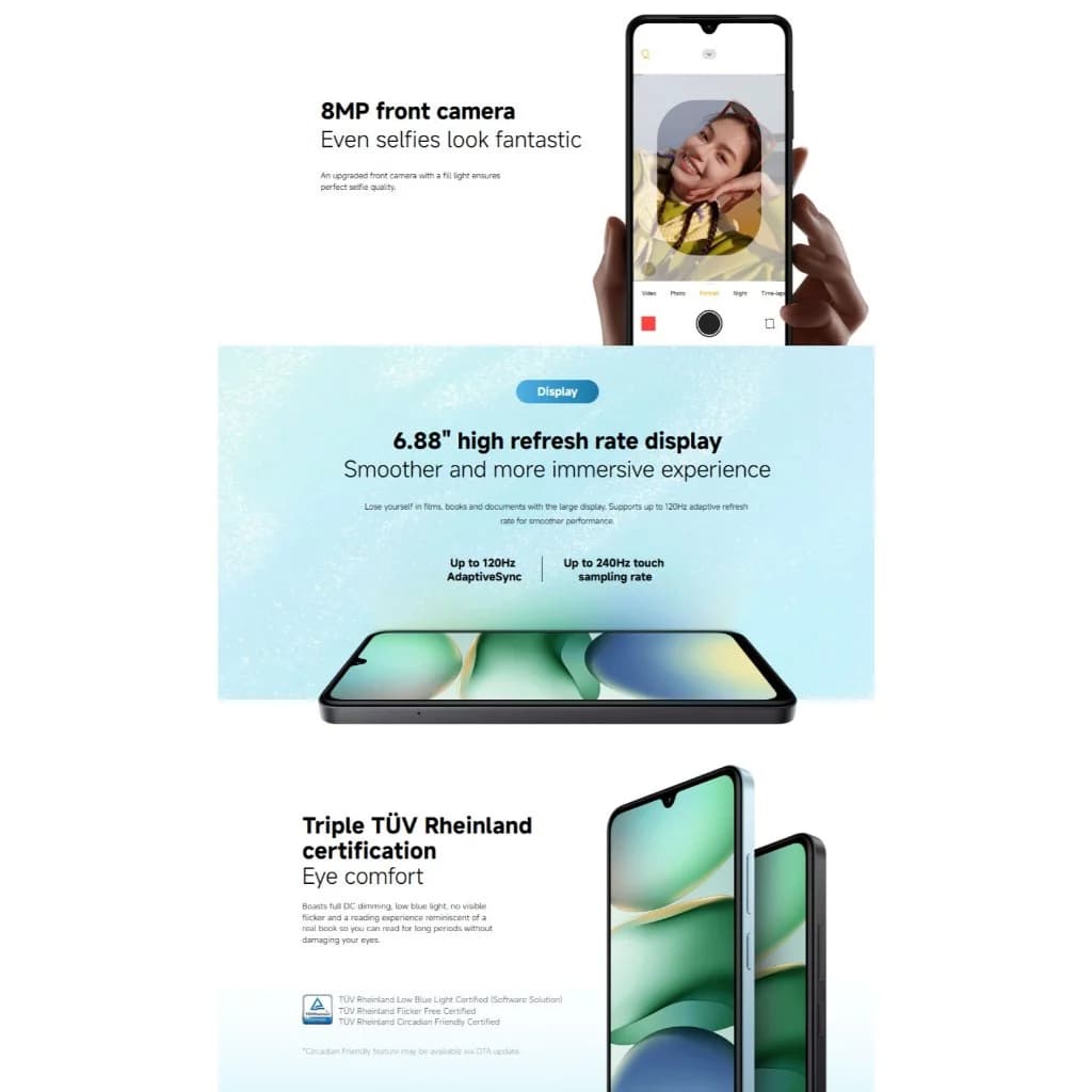 ໂທລະສັບ ຍີ່ຫຍໍ້ Xiaomi Redme A5 4G  4GB+128GB (SP-A007) - ภาพที่ 7