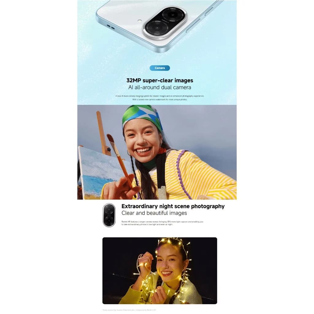 ໂທລະສັບ ຍີ່ຫຍໍ້ Xiaomi Redme A5 4G  3GB+64GB (SP-A007) - ภาพที่ 7