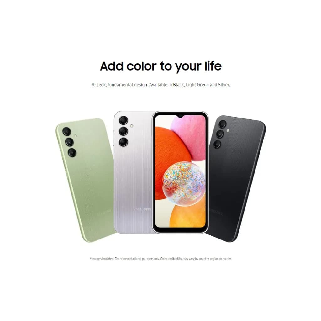 ໂທລະສັບ ຍີ່ຫຍໍ້ Samsung  Galaxy A14 6GB+128GB ກວ້າງ 6.6 ນີ້ວ ແບັດເຕີລີ້ 5000 mA (SP-A007) - ภาพที่ 4