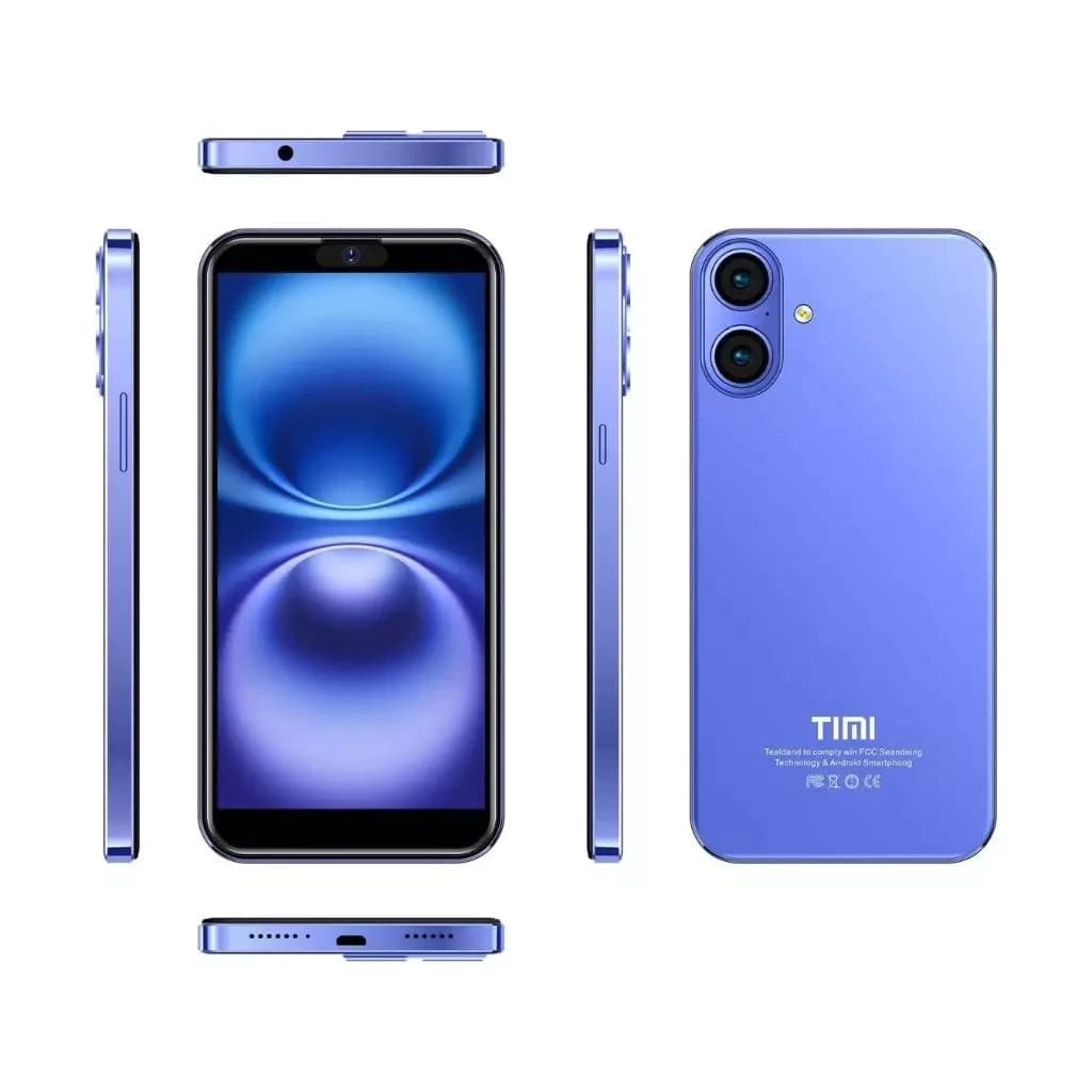 ໂທລະສັບ ຍີ່ຫຍໍ້ TIMI T27 6GB+128GB ກວ້າງ 6.8 ນີ້ວ Android13 ແບັດເຕີລີ້ 5000 mA (SP-A007)