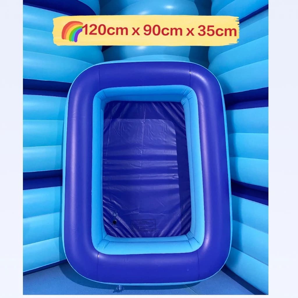 ສະບູນ້ຳເປົ່າລົມ120ແມັດ 2ຊັ້ນ ສະລອຍນ້ຳ ຂະໜາດ:120cm x90cm x35cm (ຍາວ1.2ມ.ກວ້າງ90ຊມ.ສູງ35ຊມ.) SP-A008