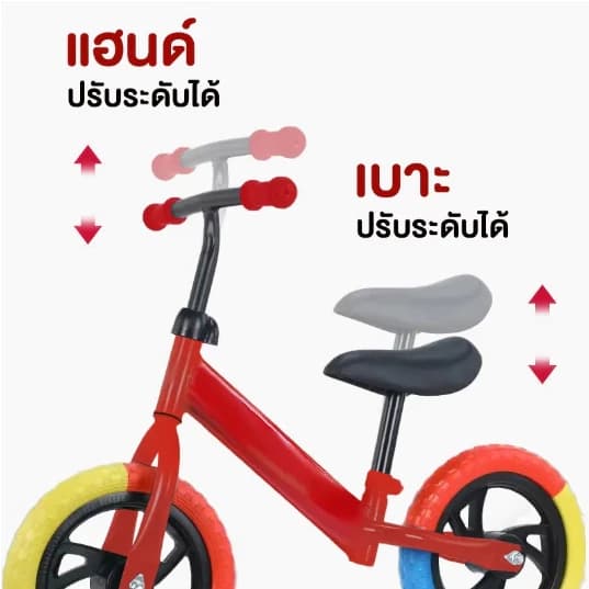 NEW ລົດບາ້ນເດັກນ້ອຍ ລົດຖີບປຽນລົດໄຖເດັກ ລົດຖີບຊົງຕົວເດັກ ລົດຫັດຍ່າງເດັກນ້ອຍ ໃຊ້ໄດ້ ອາຍຸ 2-6 ປີ รุ่น:J10 ( SP-A008) - ภาพที่ 3